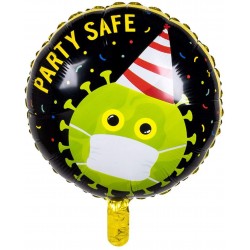 Pallone foil 18" - 45 cm Virus Free Party 1 pz, 544626