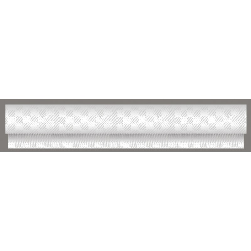 Rotolo Tovaglia 120x25m Damascata Bianca