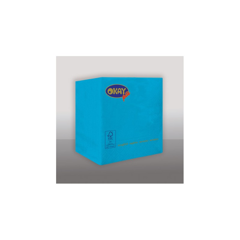 Tovaglioli 25x25 Turchese 50pz