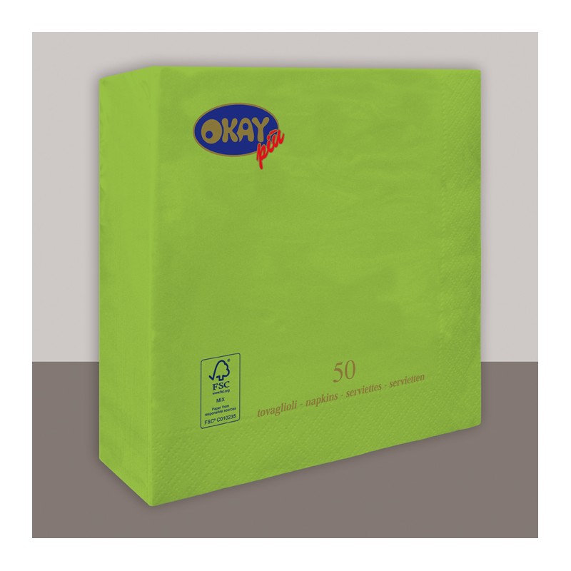 Tovaglioli 33x33 Pz.50 Kiwi 50pz