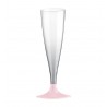 6 pz cheers flute, gambo rosa pastello, 5997-100