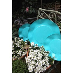 Piatti Piani plastificati per alimenti Twenty - 5th Avenue (Azzurro Tiffany) - 10 pz - Ø cm 26, 5TH.AVE1T