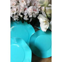 Piatti Grandi plastificati per alimenti Twenty - 5th Avenue (Azzurro Tiffany) - 10 pz - Ø cm 29,5, 5TH.AVE5T