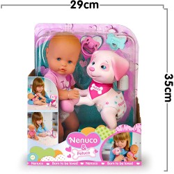 Famosa - Nenuco & Petuco, bambola con cucciolo e accessori per entrambi, 700017204