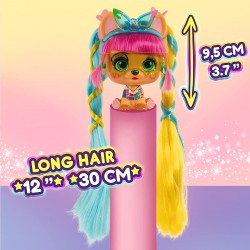 VIP PETS Color Boost | Bambola cagnolino a Sopresa da Collezionare con lunghi capelli da Acconciare (30 cm), 712003IM3