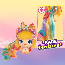 VIP PETS Color Boost | Bambola cagnolino a Sopresa da Collezionare con lunghi capelli da Acconciare (30 cm), 712003IM3