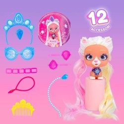 Imc Toys - VIP PETS Glam Gems S5, Bambola a Sorpresa da Collezione, Look Brillante e Capelli da Pettinare e Decorare con Gioiell