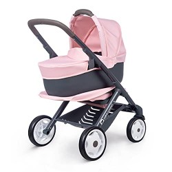 Smoby - Passeggino e Carrozzina Combi, Colore Rosa Cipria, 253116, 7600253116