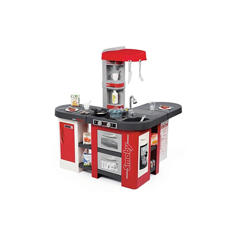 SMOBY - Cucina Studio XXL Bubble, inclusi frigorifero, forno, lavastoviglie, macchina del caffè, con 38 accessori, simula l effe