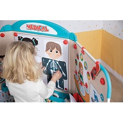 Smoby - Prassi di Gioco Pieghevole età prescolare, 135 x 41 x 120 cm, per Bambini dai 3 Anni in su, Multicolore, 340206