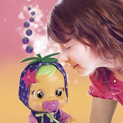 CRY BABIES Tutti Frutti Mori - Bambola Interattiva Profumata alla Mora con Lacrime Vere