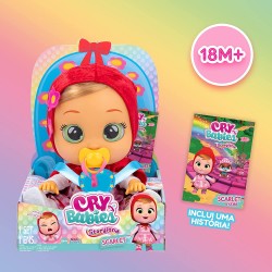 IMC Toys - CRY BABIES Storyland Scarlet, Bambola interattiva che piange lacrime vere, ispirata in una fiaba classica, con access