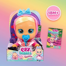 IMC Toys - CRY BABIES Storyland Alice, Bambola interattiva che piange lacrime vere, ispirata in una fiaba classica, con capelli 