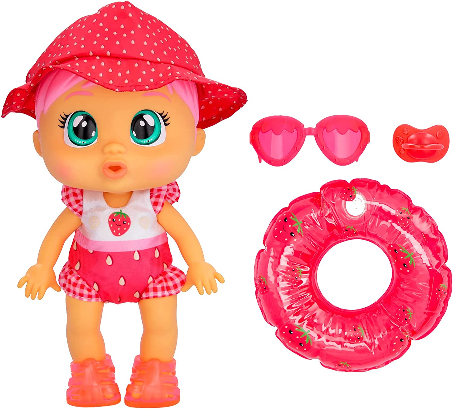 Imc Toys - CRY BABIES Fun N Sun Ella  Bambola Interattiva che Piange  Lacrime Vere ed É Progettata per Giocare Dentro e Fuori D
