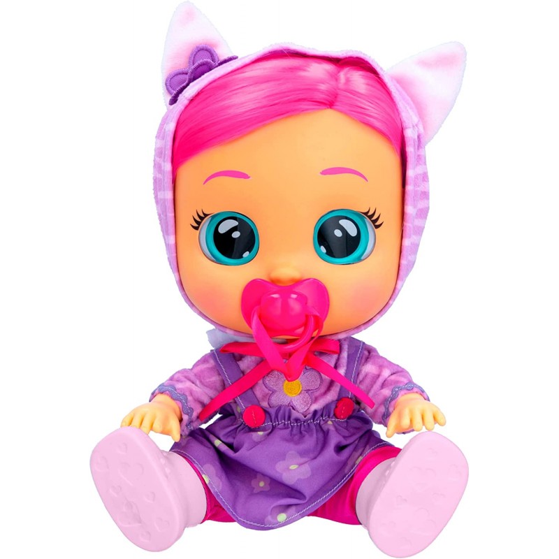 Imc Toys - CRY BABIES Dressy Katie  Bambola interattiva che Piange lacrime  vere con Capelli da