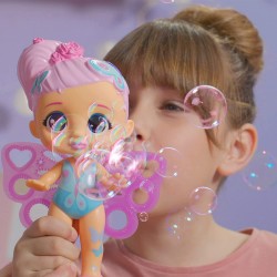 Imc Toys - BLOOPIES Magic Bubbles Cristine, Bambola Fatina da Collezione che Spruzza Acqua e Fa Bolle Magiche con le sue Ali, 87