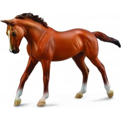 CollectA - Cavallo Thoroughbred Mare Chestnut Deluxe marrone (scatola Deluxe Finestra) 32 x 11 x 24 cm - 89579.COL