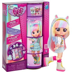 Imc Toys - BFF BY CRY BABIES Jenna, Bambola alla moda da Collezione con Capelli Lunghi, 904361IM