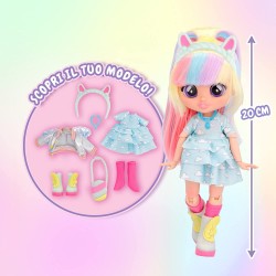 Imc Toys - BFF BY CRY BABIES Kristal, Bambola alla Moda da Collezione con Capelli Lunghi, 904378IM