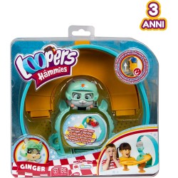 Imc Toys - LOOPERS Hammies Ginger, Criceto Interattivo da Collezione che Corre Dentro e Fuori la sua Ruota, 906068IM