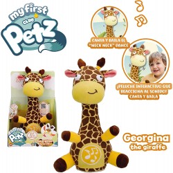 Imc Toys - CLUB PETZ Georgina La Giraffa, Divertente e Morbido Peluche che Canta, Balla e Risponde ai Suoni, 906884IM