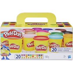 play-doh - confezione super color con 20 vasetti di pasta da modellare