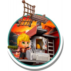 Famosa - ACTION HEROES Dino Camp AtaX, Campo scientifico, con trappole, dinosauri e personaggio, ACN02010