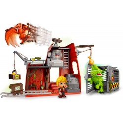 Famosa - ACTION HEROES Dino Camp AtaX, Campo scientifico, con trappole, dinosauri e personaggio, ACN02010