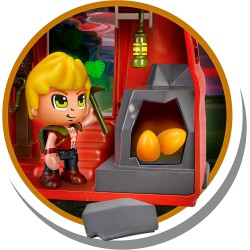 Famosa - ACTION HEROES Dino Camp AtaX, Campo scientifico, con trappole, dinosauri e personaggio, ACN02010