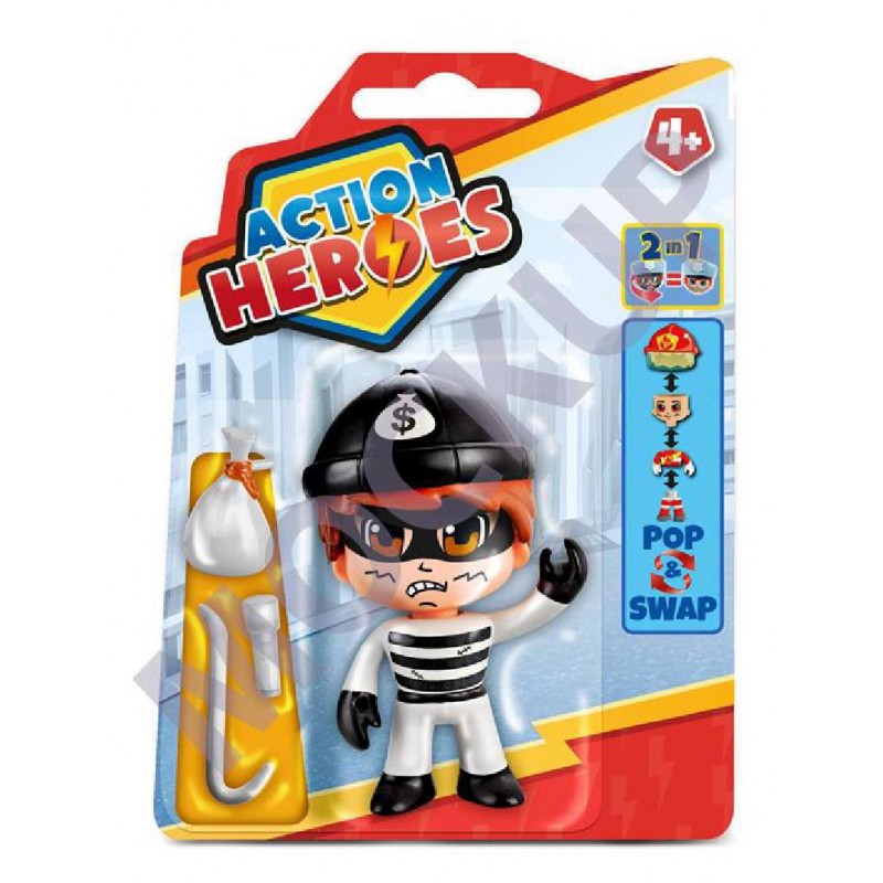 Famosa - Action Heroes: Figure Singolo Ladro, ACN09000-36011