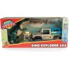 Famosa - ACTION HEROES Dino Explorer 4 X 4, Jeep con ruote larghe, personaggio e dinosauro T-REX, ACN10010