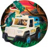 Famosa - ACTION HEROES Dino Explorer 4 X 4, Jeep con ruote larghe, personaggio e dinosauro T-REX, ACN10010