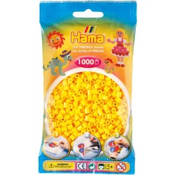 Hama - Bustina Perline Beads, Colore Giallo - AMA207-03