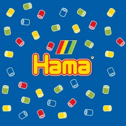 Hama - Bustina Perline, 9.600 Pezzi con vano portaoggetti, Colore: Multicolore - AMA2095