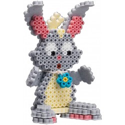 Hama - Set di perline, Rabbit & Fox 3D, Coniglio e Volpe, Multicolore, Taglia Unica, AMA3247