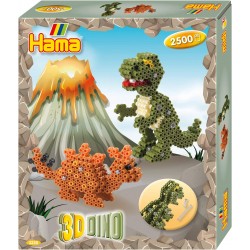 Hama - Perline da stirare Gift Box 3D Dinosauri - AMA3250