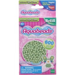 Aquabeads - Solid Beads Light Green, perle 600 - AQU32538