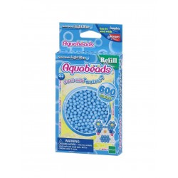 Aquabeads - Solid Beads Light Blue, perle 600 - AQU32558