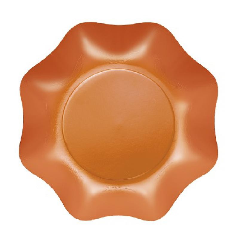 Piatti Fondi plastificati per alimenti Twenty - Arancio - 10 pz - Ø cm 24, ARANCIO2T