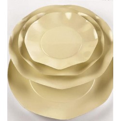 Piatti Grandi plastificati per alimenti Twenty - Avorio - 10 pz - Ø cm 29,5, AVORIOCH5T