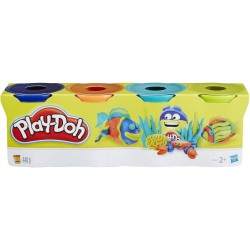 Hasbro, Play-Doh - 4 Vasetti Singoli, Colori assortiti, B6508EU42