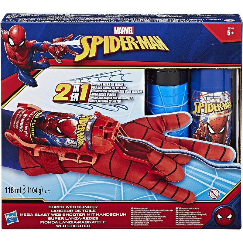 Spider-Man - Guanto Spararagnatele 2-in-1 (Acqua e Ragnatele), B9764EM01