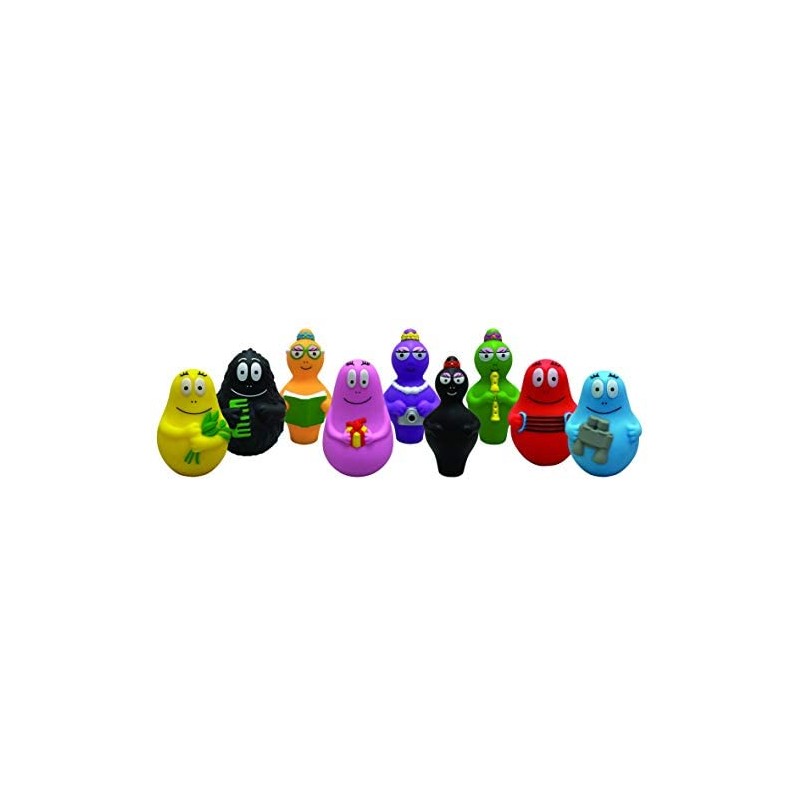 Giochi Preziosi - Barbapapà - Set con 9 Mini Personaggi alti 8 cm, Set completo della Famiglia Barbapapà, collezionali tutti, pe