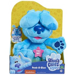 Giochi Preziosi - Blue s Clues & You - Peluche Blue Gioco del Cucù, con suoni, premigli il pancino e solleverà le orecchie, BLU0