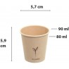 Bicchiere Riciclabile Bamboo 80 ml - 50 pz - BR570201