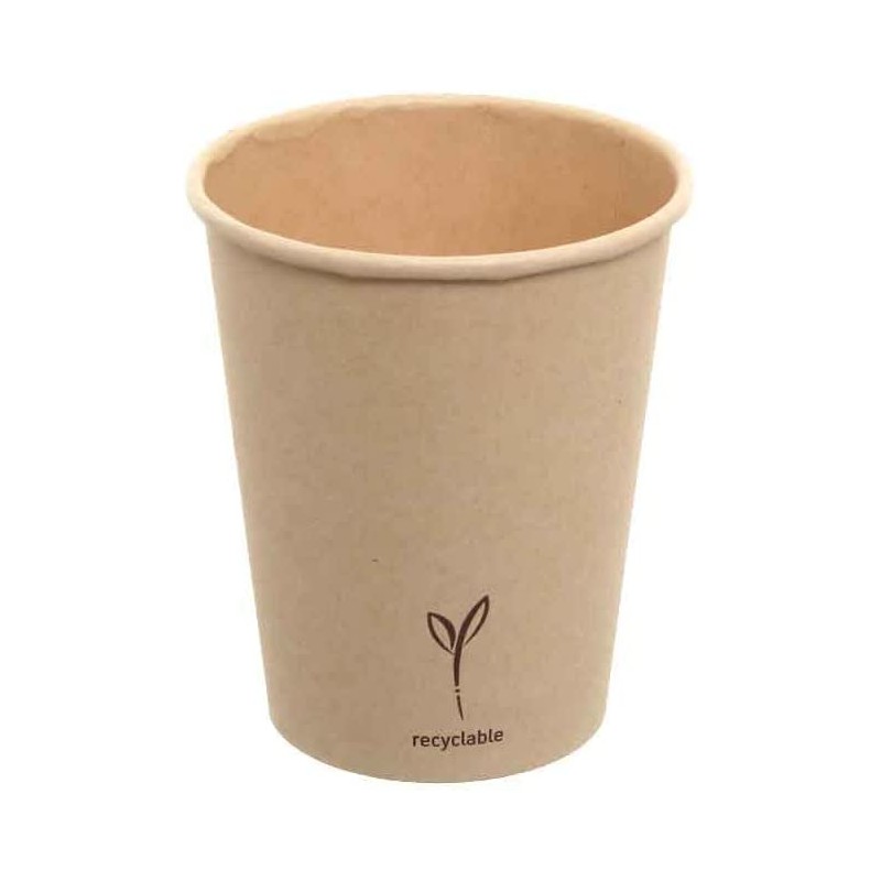 Bicchiere monouso, bamboo/pe, riciclabile 240/250ml - 50 pz - BR570203