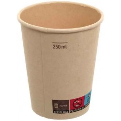 Bicchiere monouso, bamboo/pe, riciclabile 240/250ml - 50 pz - BR570203
