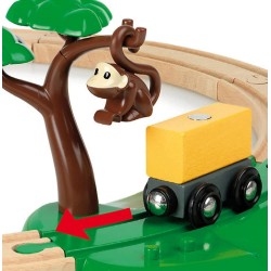 BRIO - 33720 Starter Set Ferrovia Safari, BRIO World Ferrovie, 14 Pezzi - BRIO33720