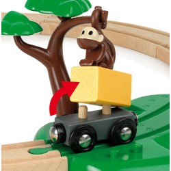 BRIO - 33720 Starter Set Ferrovia Safari, BRIO World Ferrovie, 14 Pezzi - BRIO33720