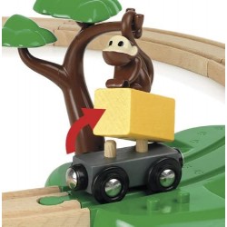 BRIO - 33720 Starter Set Ferrovia Safari, BRIO World Ferrovie, 14 Pezzi - BRIO33720